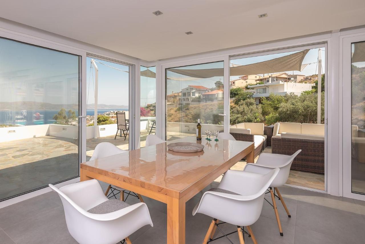 Villa Luna Private Heated Hydro Pool Bbq Beach 4Min Agia Marina Mikrolimanou Exterior photo