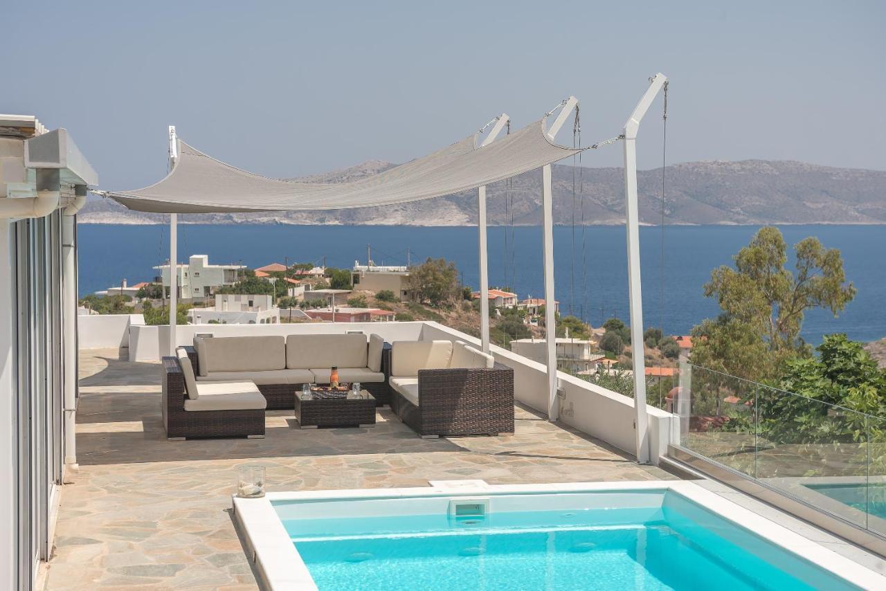 Villa Luna Private Heated Hydro Pool Bbq Beach 4Min Agia Marina Mikrolimanou Exterior photo