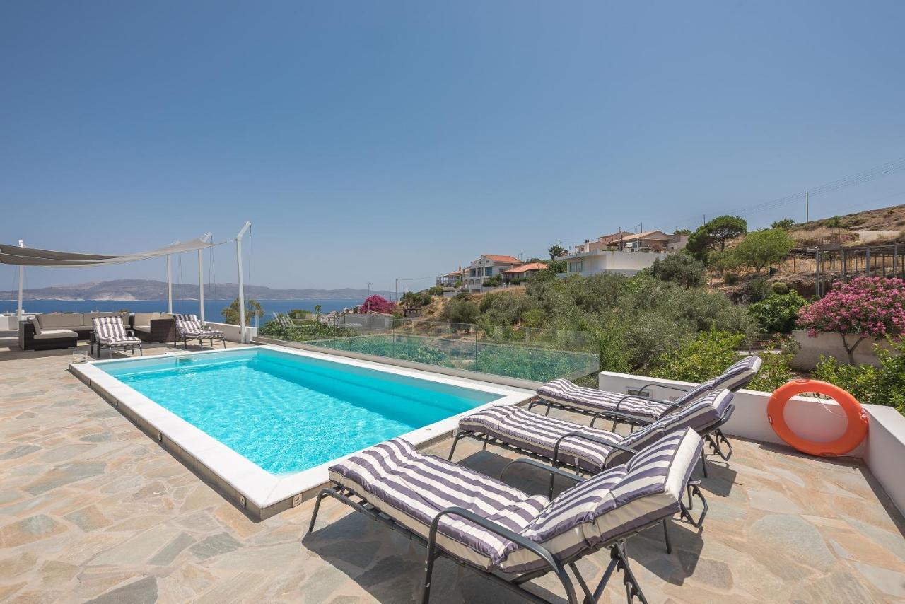 Villa Luna Private Heated Hydro Pool Bbq Beach 4Min Agia Marina Mikrolimanou Exterior photo