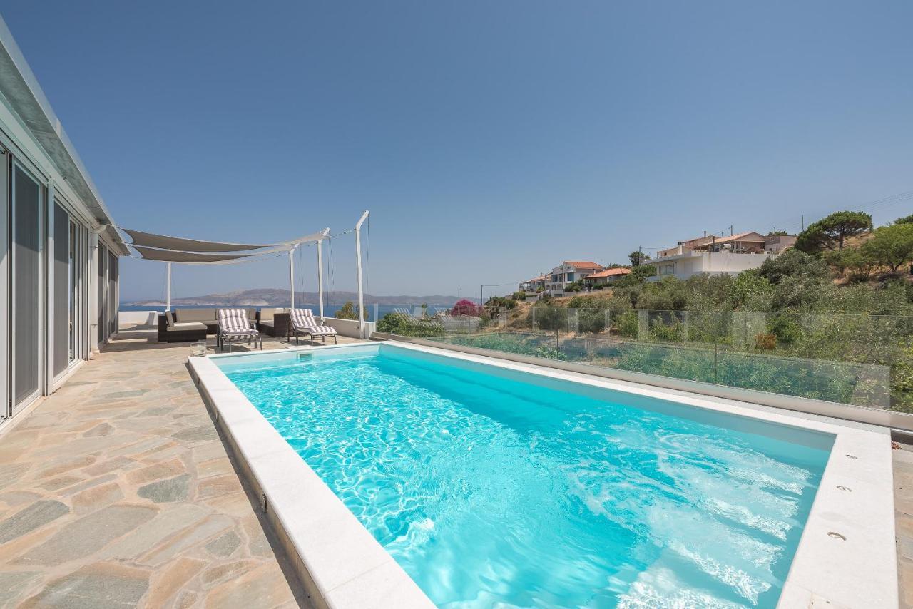 Villa Luna Private Heated Hydro Pool Bbq Beach 4Min Agia Marina Mikrolimanou Exterior photo