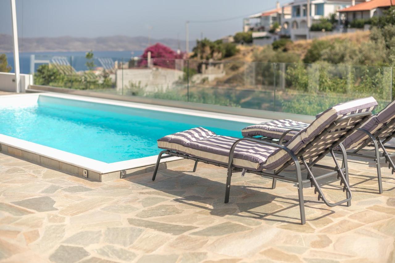Villa Luna Private Heated Hydro Pool Bbq Beach 4Min Agia Marina Mikrolimanou Exterior photo