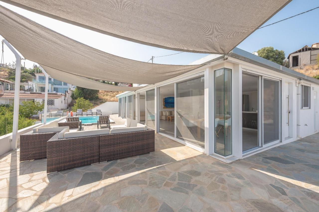 Villa Luna Private Heated Hydro Pool Bbq Beach 4Min Agia Marina Mikrolimanou Exterior photo