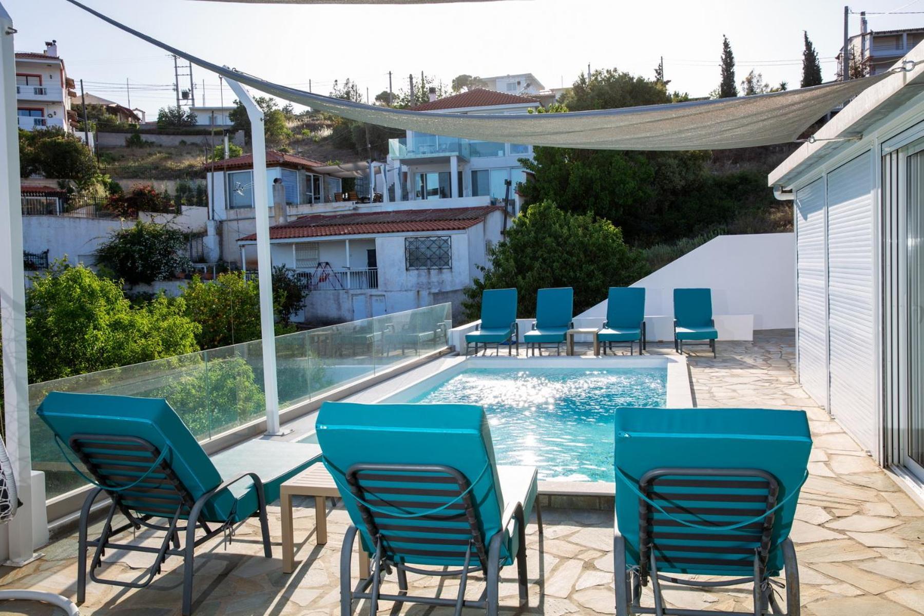 Villa Luna Private Heated Hydro Pool Bbq Beach 4Min Agia Marina Mikrolimanou Exterior photo