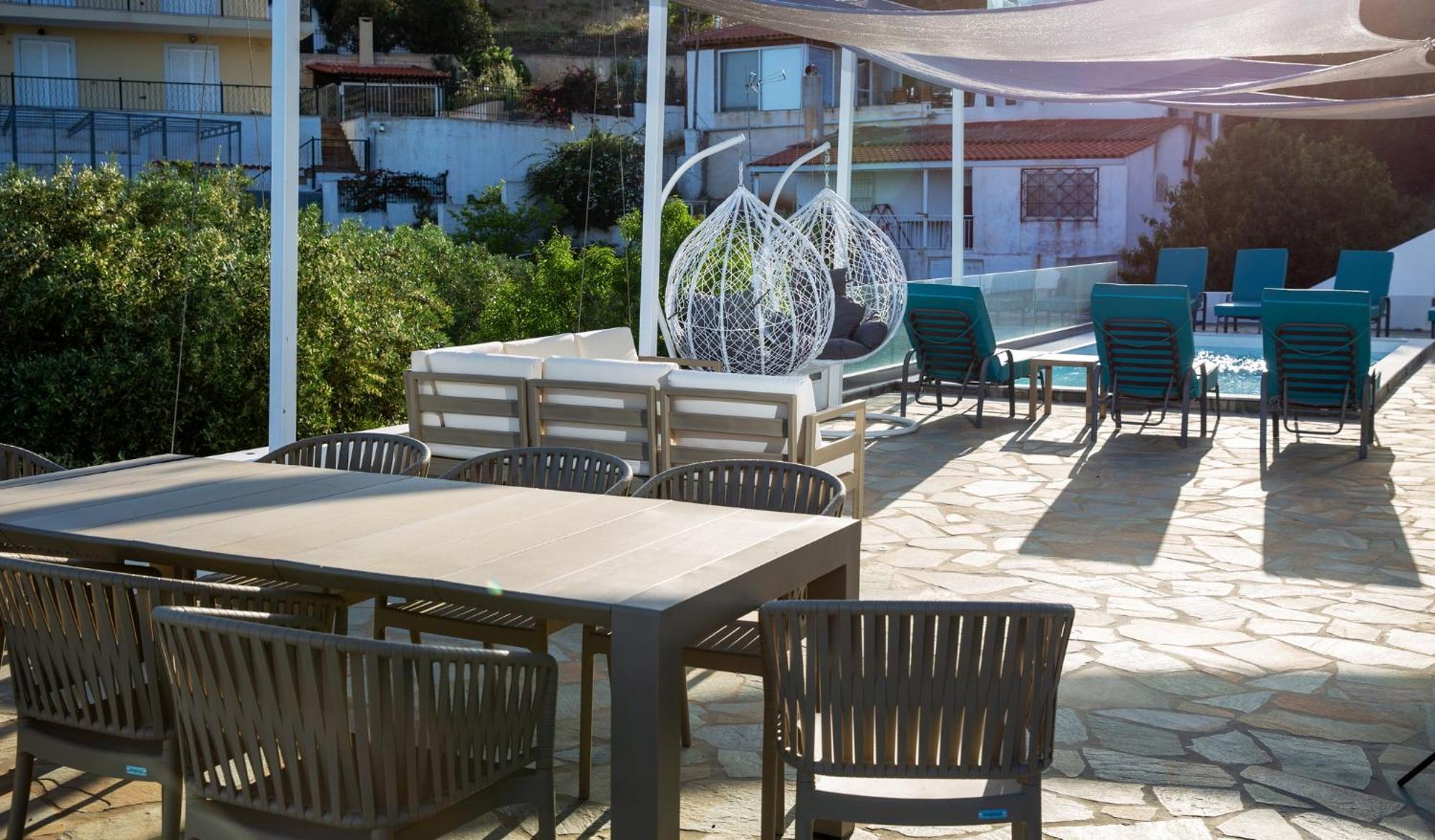 Villa Luna Private Heated Hydro Pool Bbq Beach 4Min Agia Marina Mikrolimanou Exterior photo